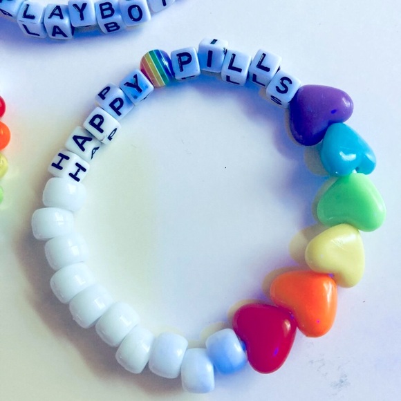 🍒 5/$25 🍒 PRIDE Rainbow Rave Kandi Bracelets | Juicy - Picture 2 of 4